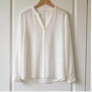 Ivory Tie Neck Blouse